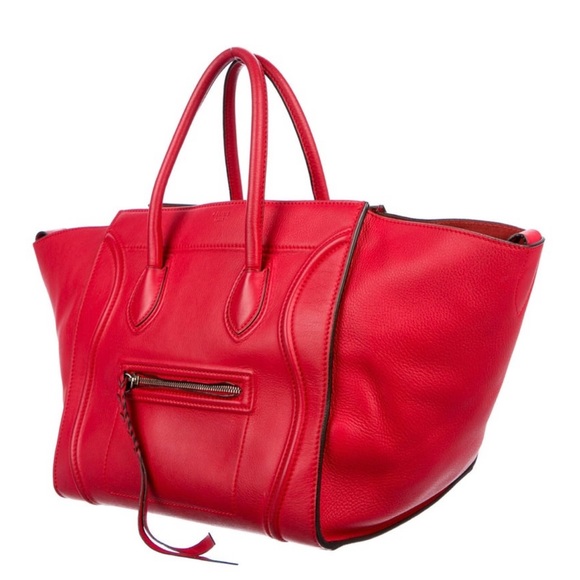 Celine medium phantom luggage tote, red, Christmas purse! - Picture 2 of 4